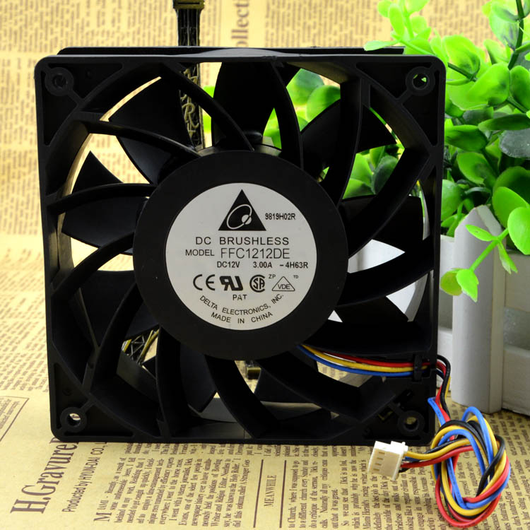 Original DELTA FFC1212DE Cooling Fan 12V 2.4A 28.8W 4wires FFC1212DE Fans